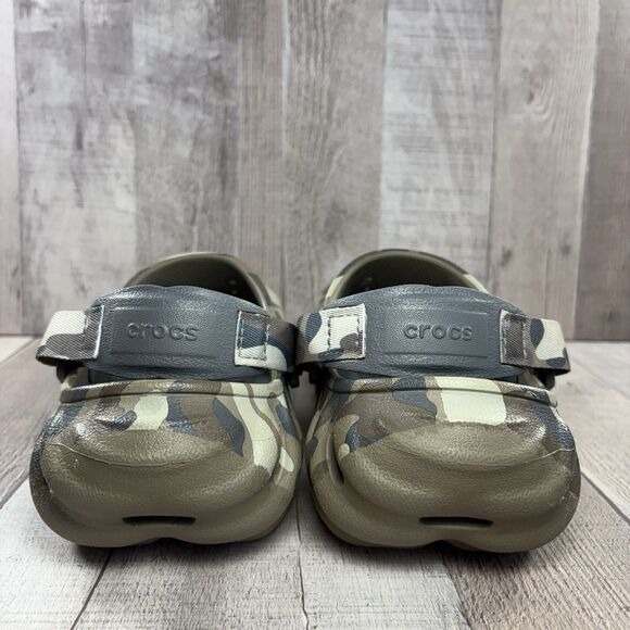 Crocs Echo Camo Redux Big Kids Boys Size 5 Clog Slip-On Shoes Sandal Shoes Green - Picture 9 of 11